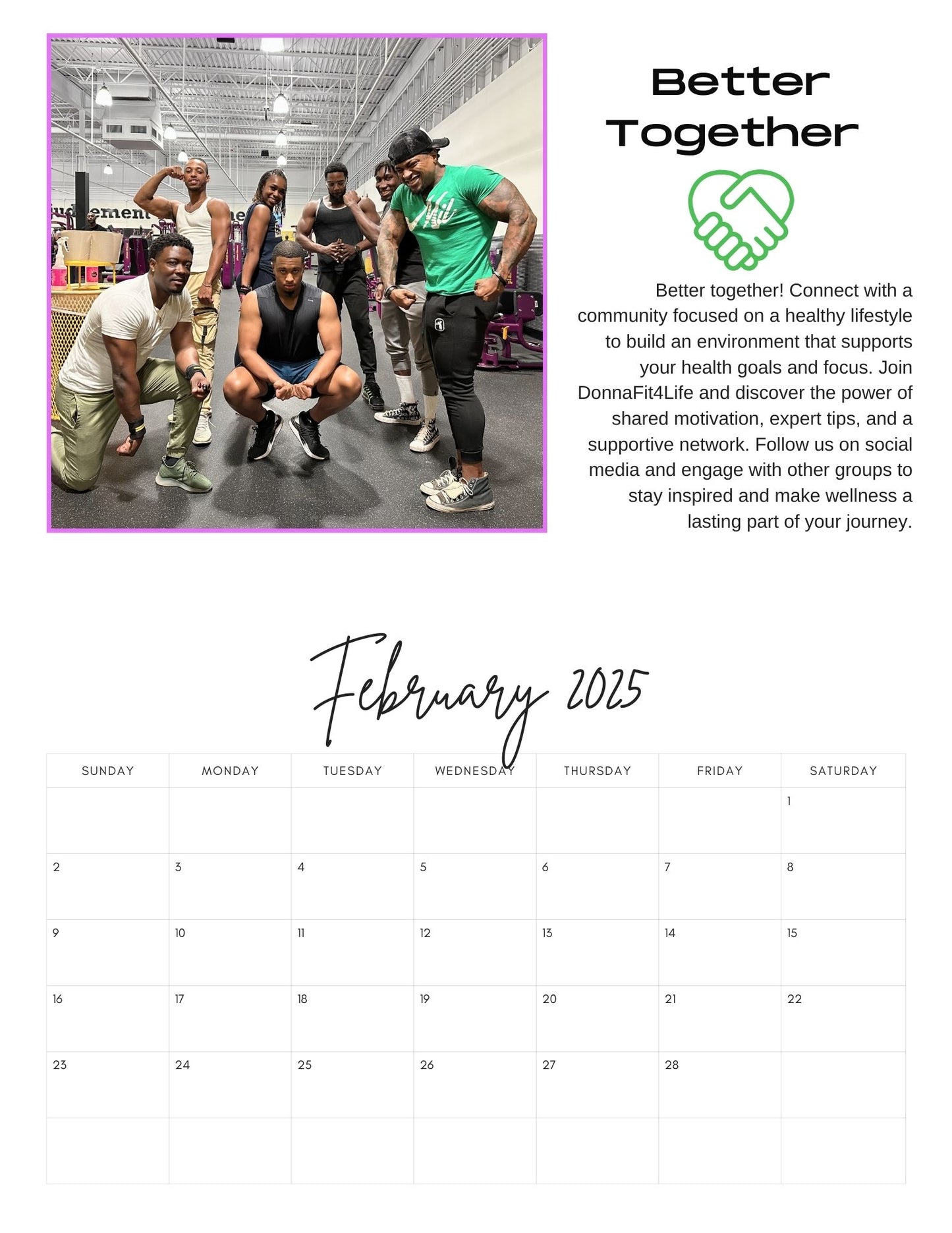 Fit4Life Calendar